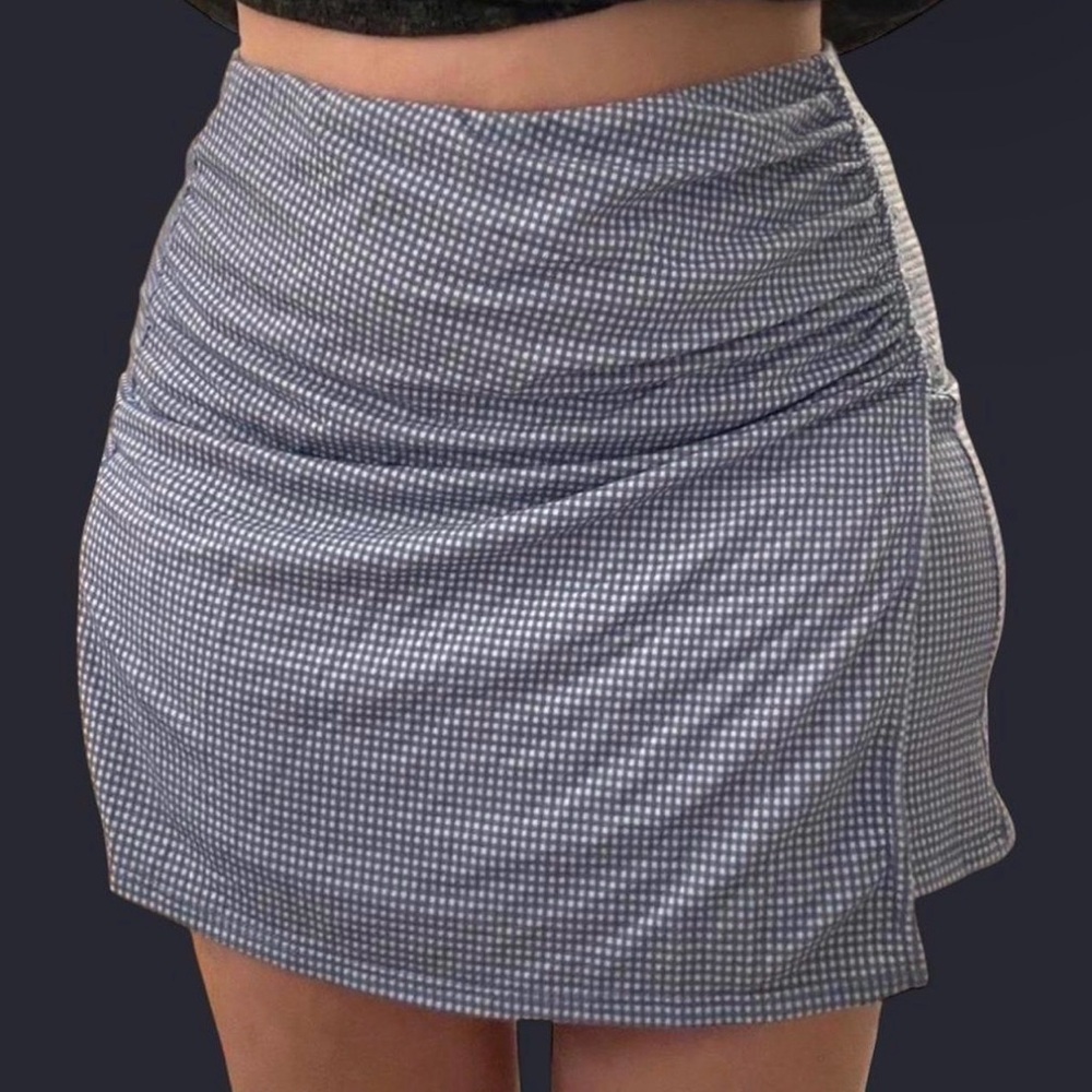 URBAN Romantics Navy Checkered Skirt